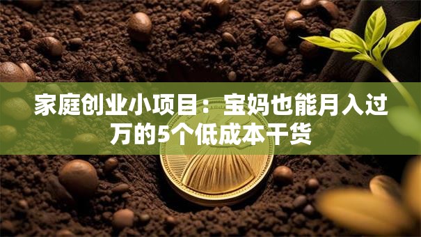 家庭创业小项目：宝妈也能月入过万的5个低成本干货