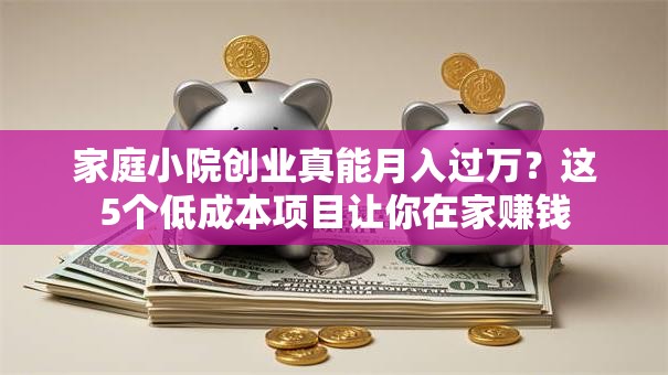 家庭小院创业真能月入过万？这5个低成本项目让你在家赚钱