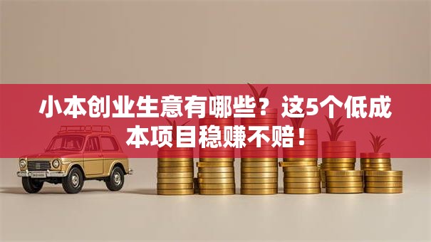 小本创业生意有哪些？这5个低成本项目稳赚不赔！