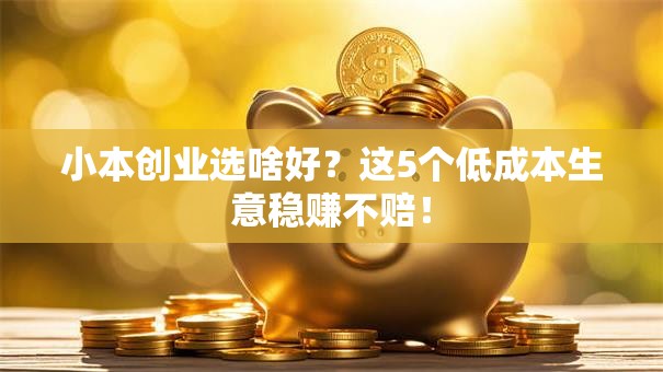 小本创业选啥好？这5个低成本生意稳赚不赔！