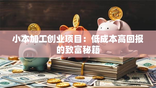 小本加工创业项目：低成本高回报的致富秘籍