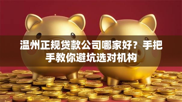 温州正规贷款公司哪家好？手把手教你避坑选对机构