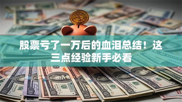 股票亏了一万后的血泪总结！这三点经验新手必看