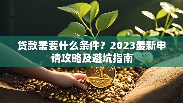 贷款需要什么条件？2023最新申请攻略及避坑指南
