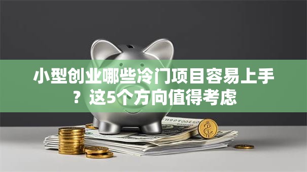 小型创业哪些冷门项目容易上手？这5个方向值得考虑
