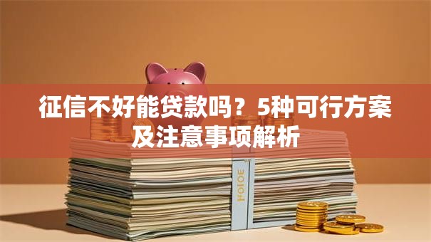 征信不好能贷款吗？5种可行方案及注意事项解析