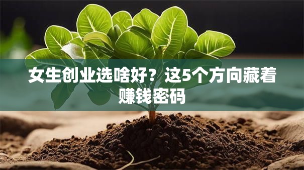 女生创业选啥好？这5个方向藏着赚钱密码