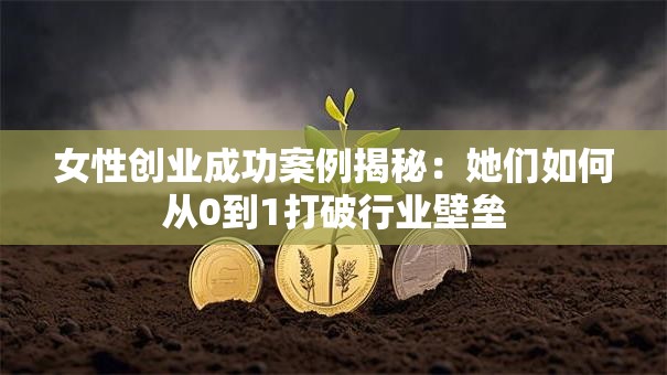 女性创业成功案例揭秘：她们如何从0到1打破行业壁垒