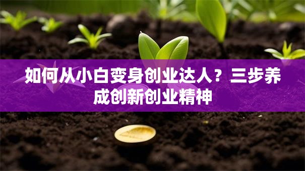 如何从小白变身创业达人？三步养成创新创业精神