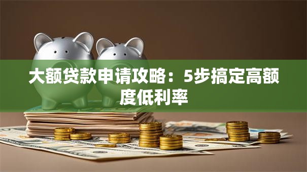 大额贷款申请攻略：5步搞定高额度低利率