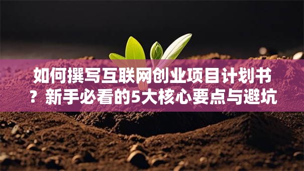 如何撰写互联网创业项目计划书？新手必看的5大核心要点与避坑指南