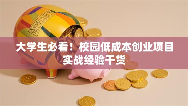 大学生必看！校园低成本创业项目实战经验干货