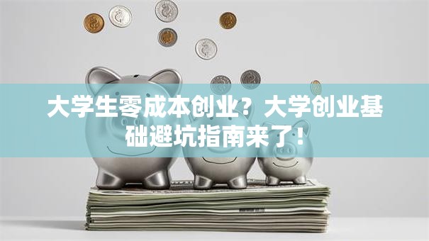 大学生零成本创业？大学创业基础避坑指南来了！