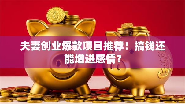 夫妻创业爆款项目推荐！搞钱还能增进感情？