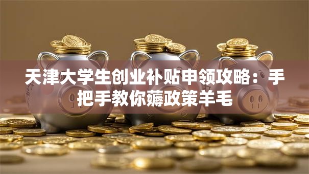 天津大学生创业补贴申领攻略：手把手教你薅政策羊毛