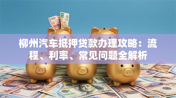 柳州汽车抵押贷款办理攻略：流程、利率、常见问题全解析