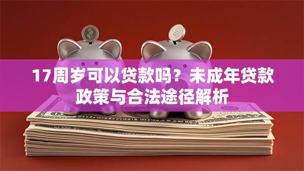 17周岁可以贷款吗？未成年贷款政策与合法途径解析