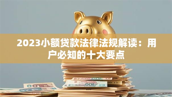 2023小额贷款法律法规解读：用户必知的十大要点