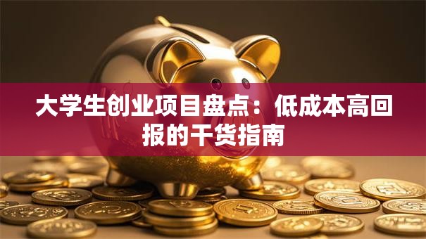 大学生创业项目盘点：低成本高回报的干货指南