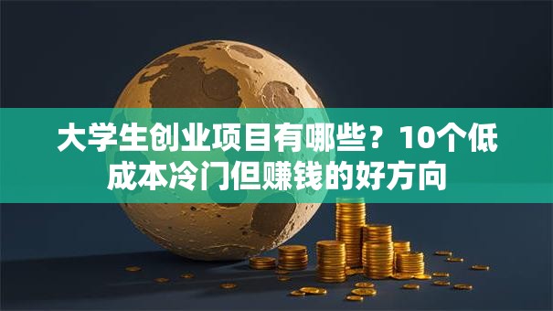 大学生创业项目有哪些？10个低成本冷门但赚钱的好方向