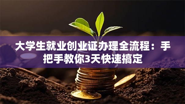 大学生就业创业证办理全流程：手把手教你3天快速搞定