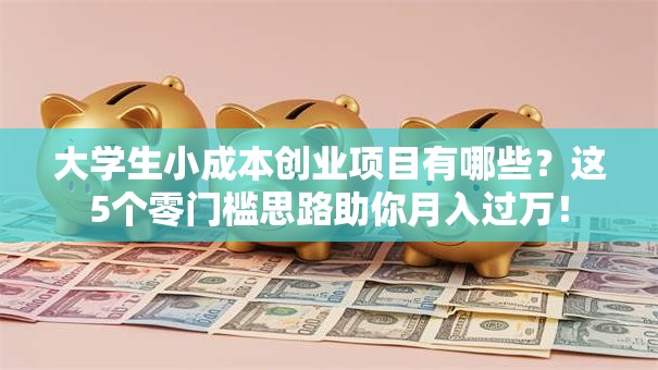 大学生小成本创业项目有哪些？这5个零门槛思路助你月入过万！