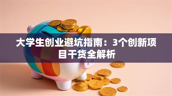 大学生创业避坑指南：3个创新项目干货全解析
