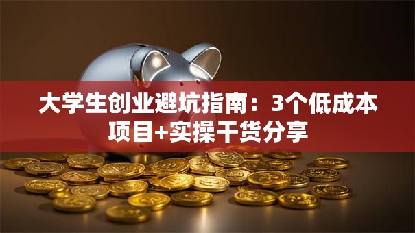 大学生创业避坑指南：3个低成本项目+实操干货分享