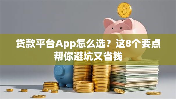贷款平台App怎么选？这8个要点帮你避坑又省钱