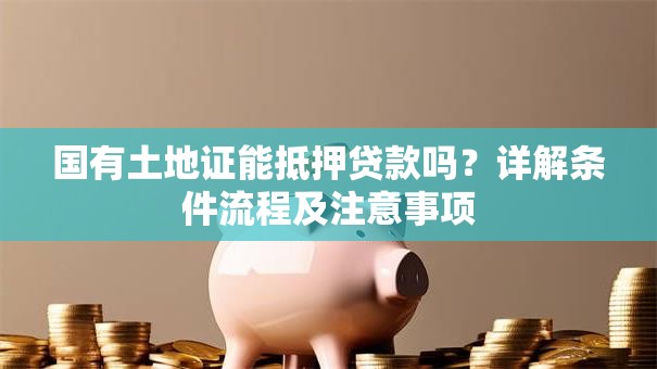 国有土地证能抵押贷款吗？详解条件流程及注意事项