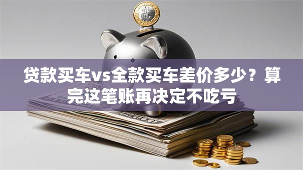 贷款买车vs全款买车差价多少？算完这笔账再决定不吃亏