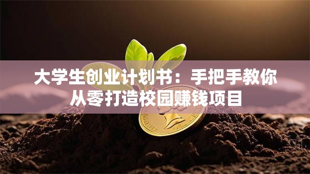 大学生创业计划书：手把手教你从零打造校园赚钱项目