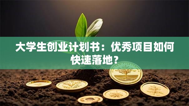 大学生创业计划书：优秀项目如何快速落地？