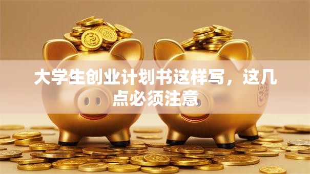 大学生创业计划书这样写，这几点必须注意
