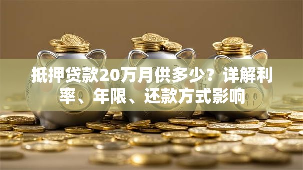 抵押贷款20万月供多少？详解利率、年限、还款方式影响