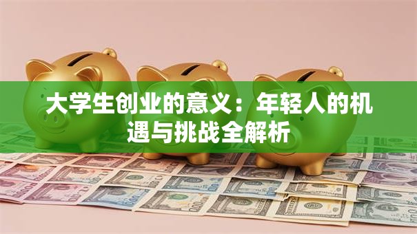 大学生创业的意义：年轻人的机遇与挑战全解析