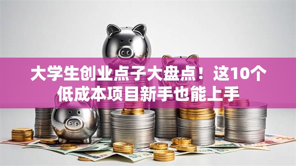 大学生创业点子大盘点！这10个低成本项目新手也能上手