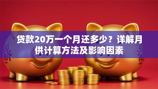 贷款20万一个月还多少？详解月供计算方法及影响因素