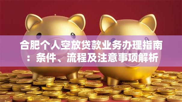 合肥个人空放贷款业务办理指南：条件、流程及注意事项解析