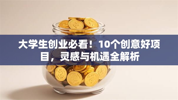 大学生创业必看！10个创意好项目，灵感与机遇全解析