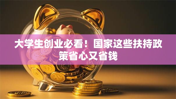 大学生创业必看！国家这些扶持政策省心又省钱