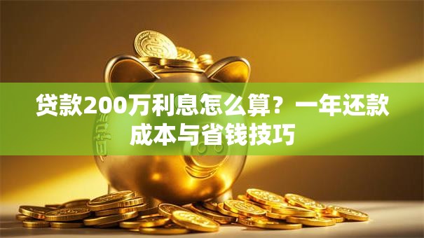 贷款200万利息怎么算？一年还款成本与省钱技巧