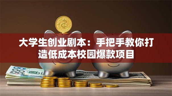 大学生创业剧本：手把手教你打造低成本校园爆款项目