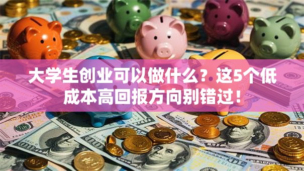 大学生创业可以做什么？这5个低成本高回报方向别错过！