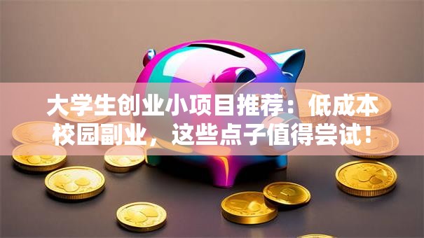 大学生创业小项目推荐：低成本校园副业，这些点子值得尝试！