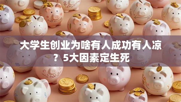 大学生创业为啥有人成功有人凉？5大因素定生死