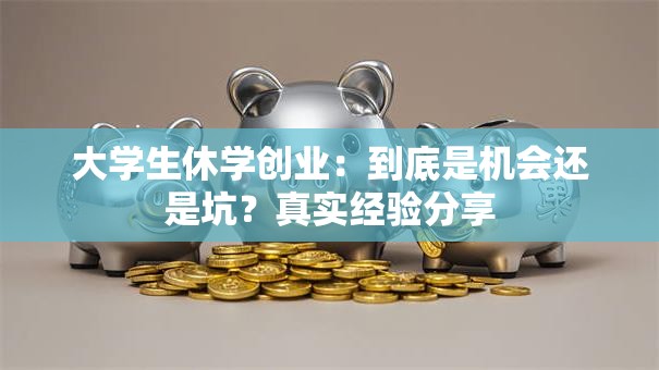 大学生休学创业：到底是机会还是坑？真实经验分享