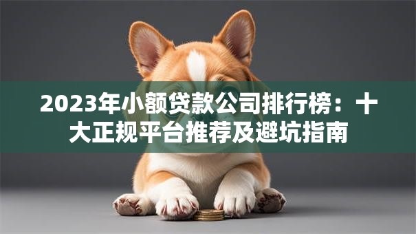 2023年小额贷款公司排行榜：十大正规平台推荐及避坑指南