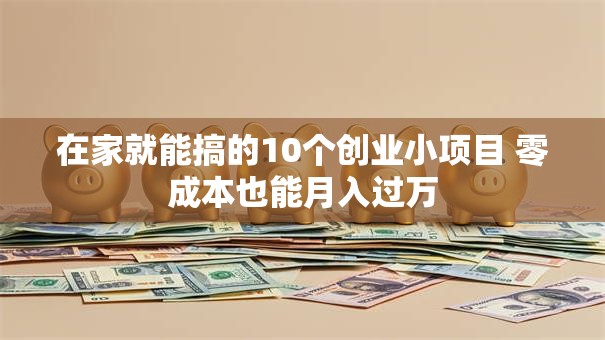 在家就能搞的10个创业小项目 零成本也能月入过万