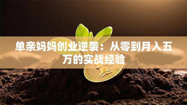 单亲妈妈创业逆袭：从零到月入五万的实战经验